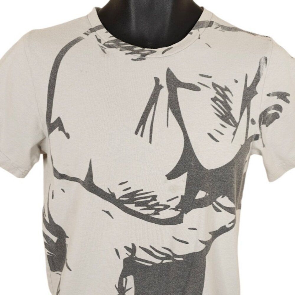 Elephant T Shirt Mens Size Small Gray Elephas Maximus Threadless Animal Tee